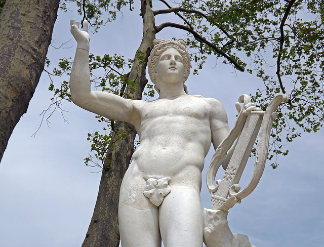 Detail of Apollo with a Lyre in the Gardens of Versailles, June 2013