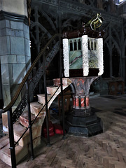 shaldon church, devon, c19-c20, sedding  pulpit 1910 (2)