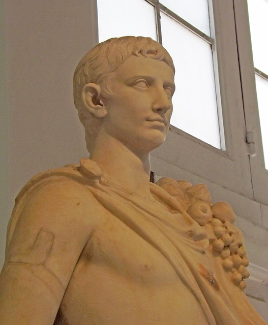 Detail of a Male Figure Restored as Augustus in the Naples Archaeological Museum, July 2012