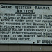 Great Western Railway notice