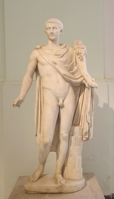 Male Figure Restored as Augustus in the Naples Archaeological Museum, July 2012