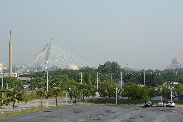 Putrajaya, Panorama from Millennium Monument to Putra Mosque