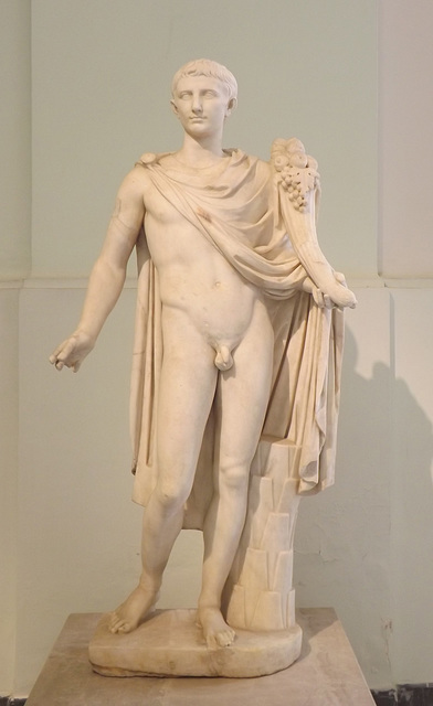 Male Figure Restored as Augustus in the Naples Archaeological Museum, July 2012