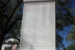 Plaque beneath the Memorial to General James Edward Oglethorpe...Chippewa Square,  Savannah, Georgia~~   USA
