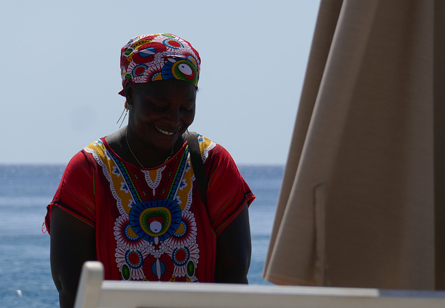 colourful smile on the beach colourful smile on the beach
