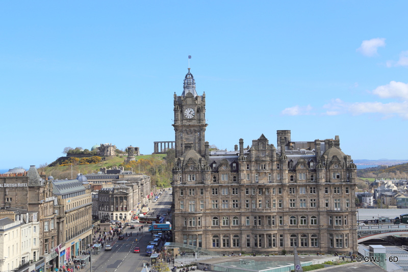 Views from the St Giles Monument in Princes Street
