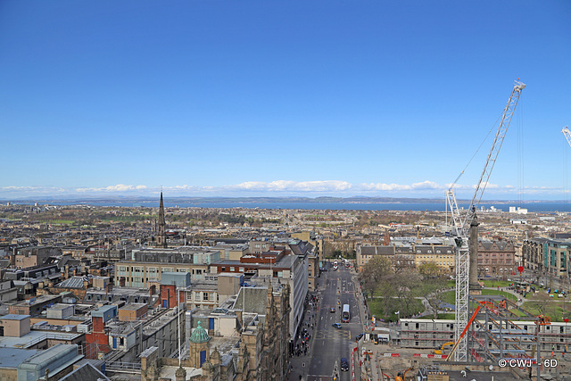 Views from the St Giles Monument in Princes Street