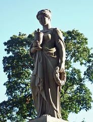 Mourner with an Urn and a Wreath in Greenwood Cemetery, September 2010