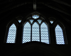 biddenden church, kent  (32)rebuilt windows over the chancel arch