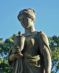 Mourner with an Urn and a Wreath in Greenwood Cemetery, September 2010