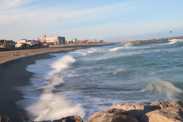 Essai de pose longue sur la mer