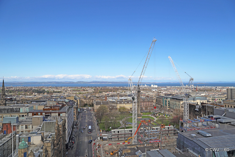 Views from the St Giles Monument in Princes Street