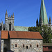 Trondheim, archbishop's palace and Nidaros Cathedral