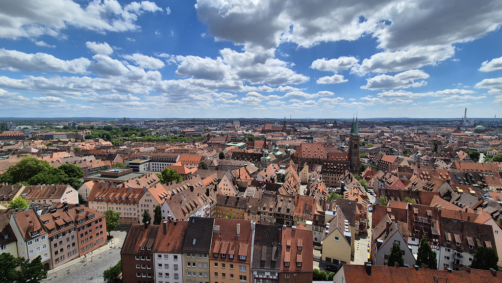 Kaiserburg Nürnberg - Panorama vom Sinwellturm