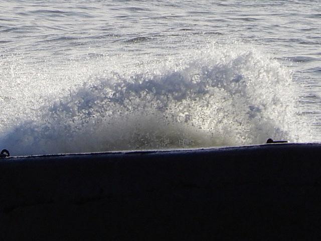 entre les averses, le soleil, la grèle, la neige fondue,, la mer ronronne,