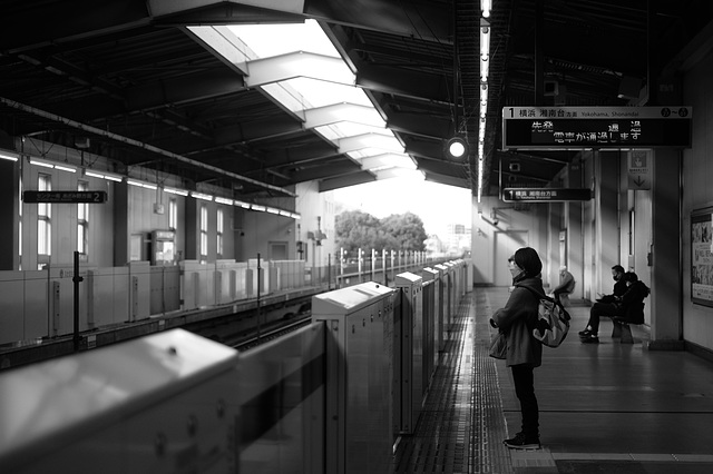 Surburban train platform