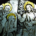 Detail of Christ Taking Leave of his Mother- Stained Glass Roundel in the Cloisters, October 2017