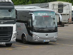 Myhills Minibuses YG17 SSZ at the Volvo service depot, Ely - 15 May 2022 (P1110678)