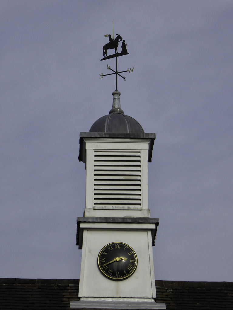 Clock tower, wind vane