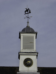 Clock tower, wind vane