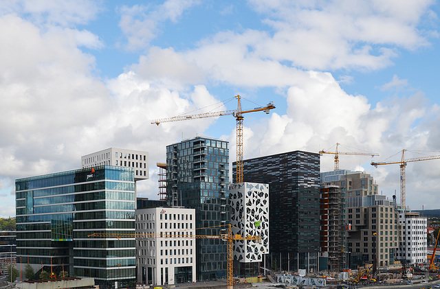 Oslo skyline from the opera house roof