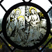 Christ Taking Leave of his Mother- Stained Glass Roundel in the Cloisters, October 2017