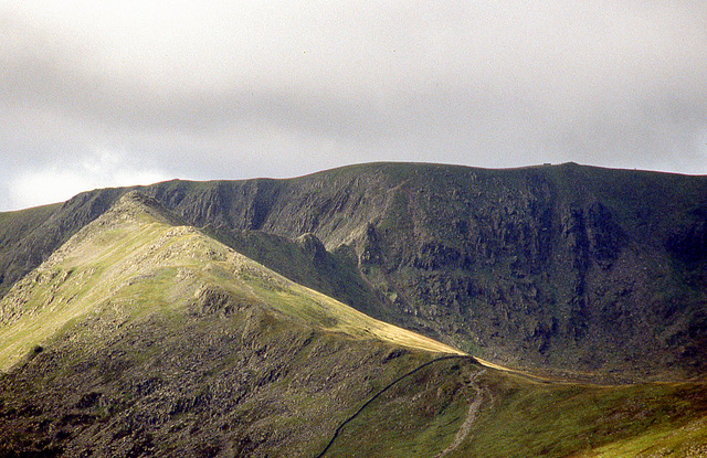 Striding Edge on Helvellyn from Place Fell