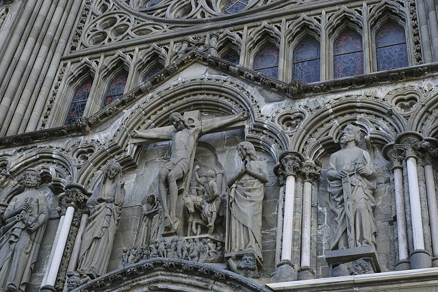 Nidaros Cathedral, west front, detail