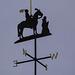 Knight and horse with Cleric,  wind vane