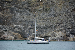 Yacht in the South Bay of Bjørnøya Island