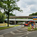 Schattbachstraße mit Brücken der Universitätsstraße (Bochum-Querenburg) / 10.07.2021