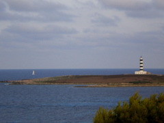 Island del Aire and lighthouse.