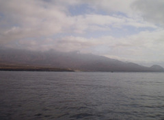 Approaching Santo Antão Island.