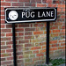 Pug Lane street sign