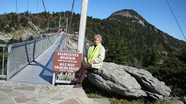 A Lady on Grandfather Mountain, 12 years ago....