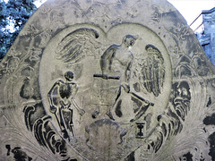 wollaton church, notts; slate c18 tombstone of  frances chadburne + 1783