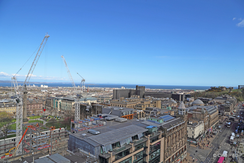 Views from the St Giles Monument in Princes Street