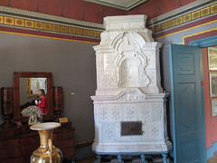 Stove in the dressing room. Stove in the dressing room.