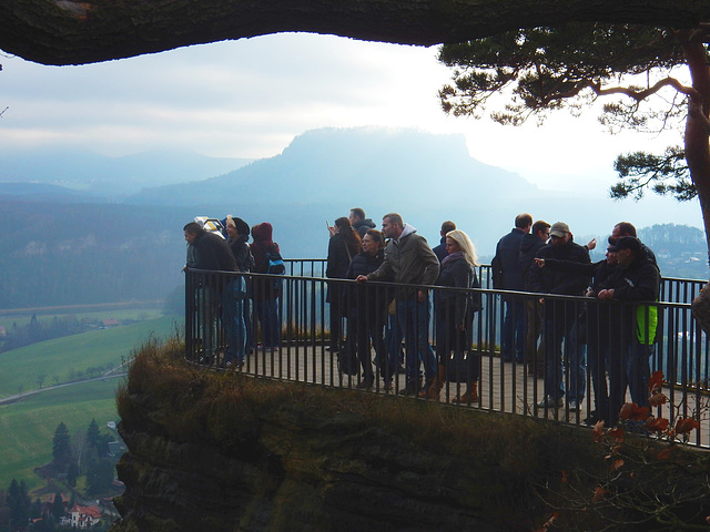 Der Basteiblick im Elbsandsteingebirge