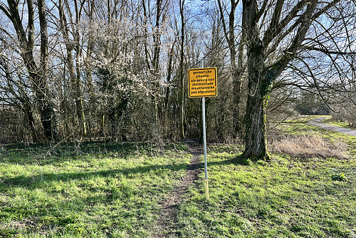 Mountain bike path closed