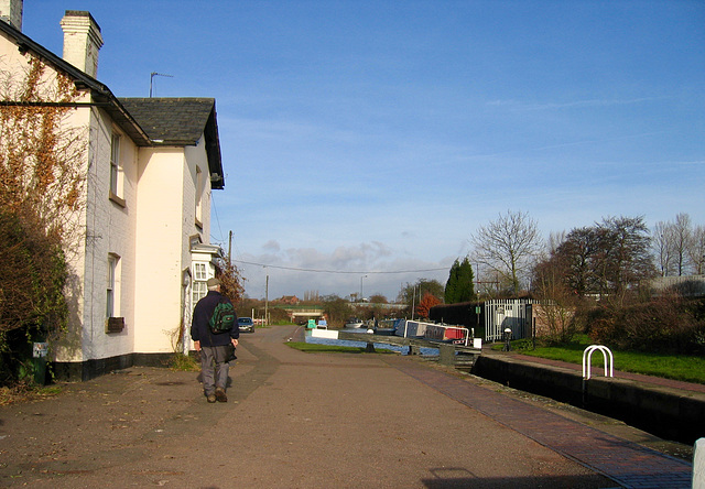 Rushall Canal at Rushall Top Lock.