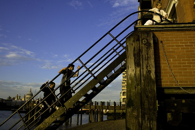 Kids on stairs