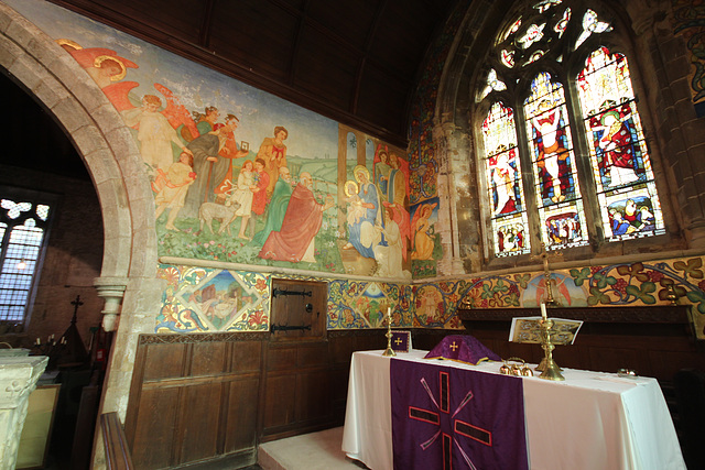 Phoebe Anna Traquair Murals of c1905, St Peter's Church, Clayworth, Nottinghamshire