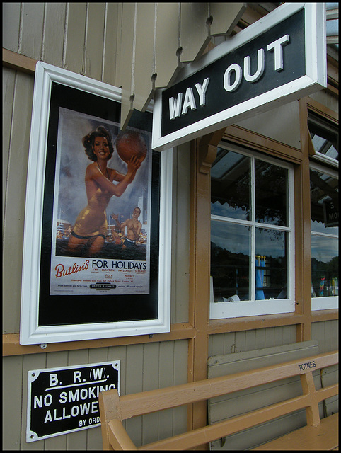 way out station sign