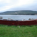 Grosse barque de pêche aux homards au repos / Resting lobsters fishing rowboat