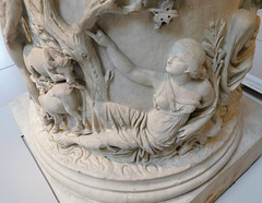 Detail of a Puteal (wellhead) with Narcissus and Echo, and Hylas and the Nymphs in the Metropolitan Museum of Art, August 2019