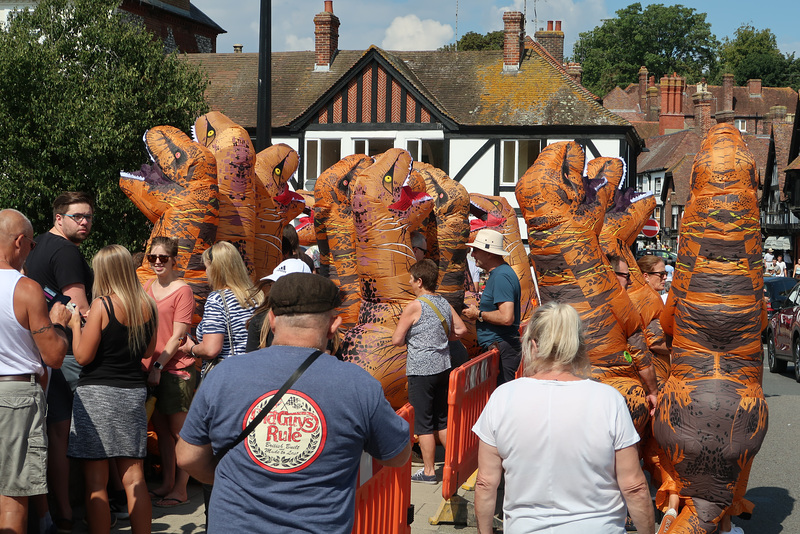 Dragon Boat rowing teams getting ready