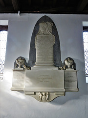 wollaton church, notts; c19 tomb of henry willoughby +1800 by bacon