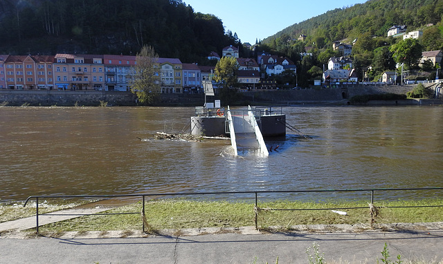 Elbe-Hochwasser in Děčín