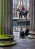 Duke of Wellington Statue with Three Traffic Cones